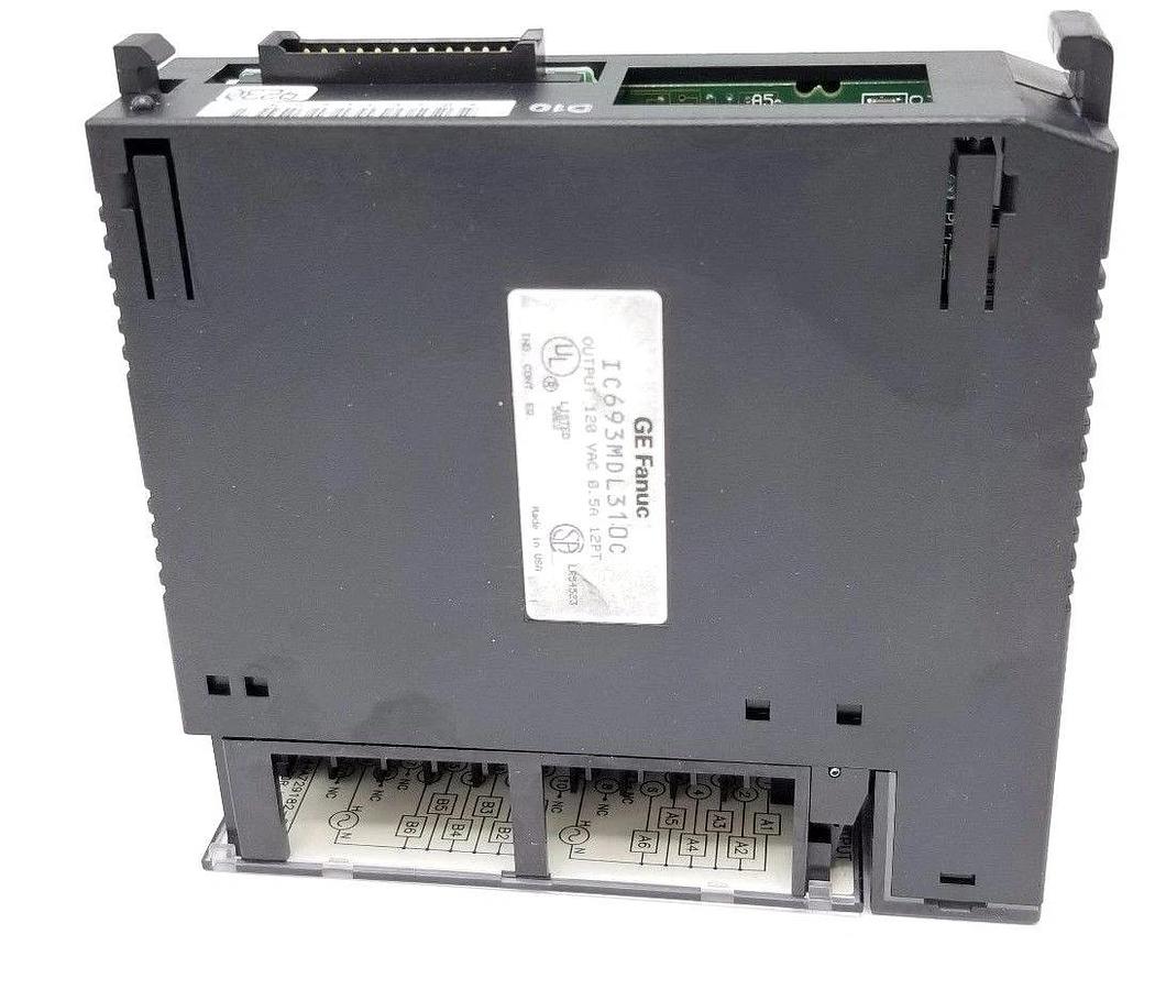 Used GE FANUC IC693MDL310C OUTPUT MODULE .5AMP, 12POINT, 120VAC