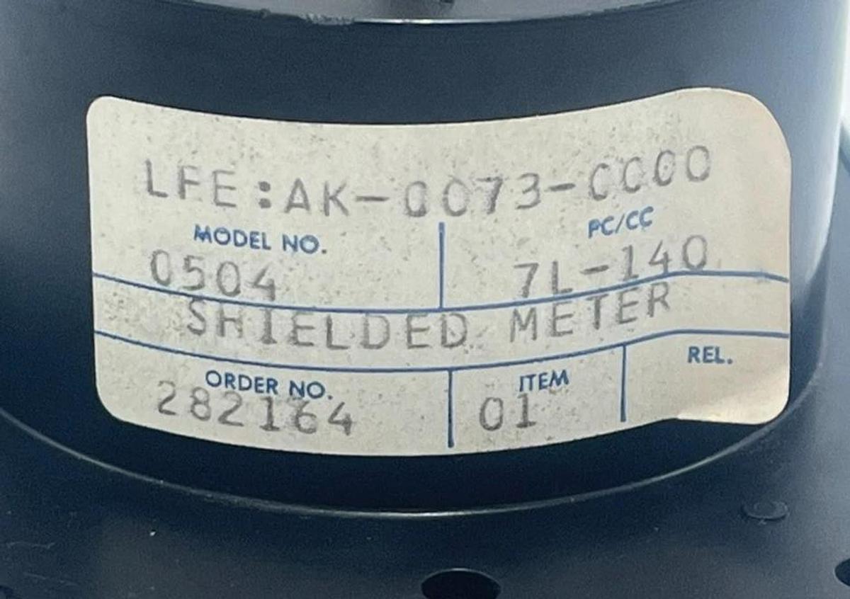 HAYSSEN SHIELDED METER MODEL 0504 PC/CC: 7L-140, LFE: AK-0073-0000 525OHM-400F