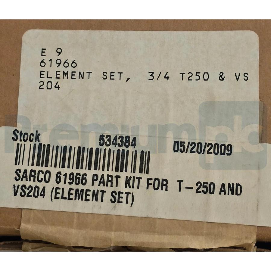 Spirax Sarco 61966 Element Set Repair Kit for 3/4" T-250 Steam Trap & VS-204 NEW