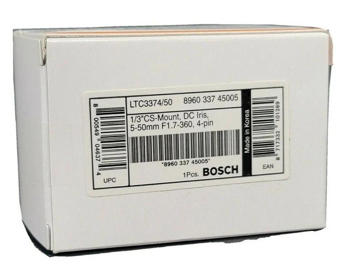 Used NIB BOSCH LTC3374/50 CS LENS 1/3-INCH 5 TO 50MM F/1.7 TO 360 4-PIN