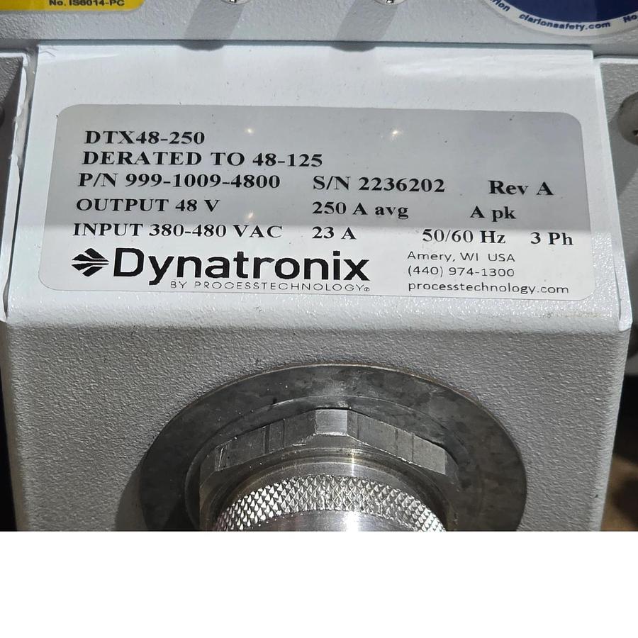 Used DYNATRONIX DTX48-250 SERIES DTX-12000 DC POWER SUPPLY 12,000W P/N 999-1009-4800