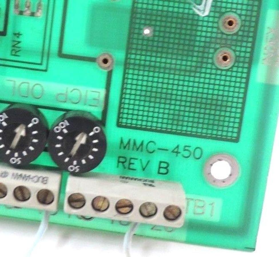 Used INDUSTRIAL INDEXING SYSTEMS MMC-450, REV B, PC ASSEMBLY BOARD MMC450