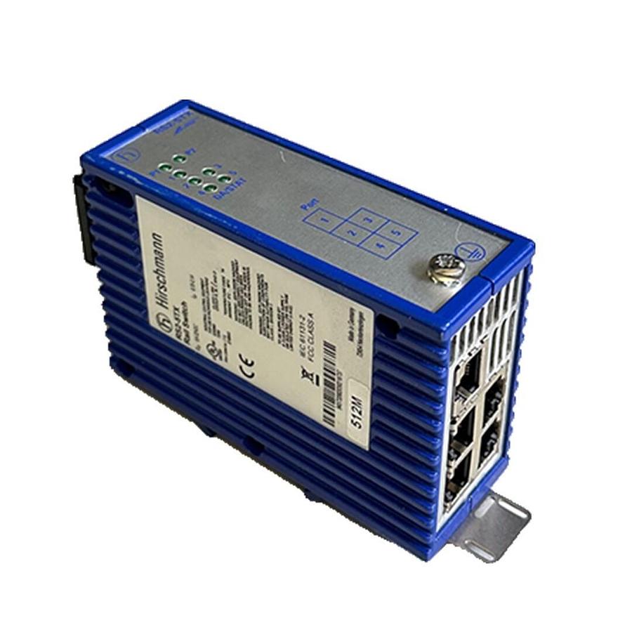 Used HIRSCHMANN RS2-5TX / RS25TX INDUSTRIAL ETHERNET RAIL SWITCH 5-PORT 32VDC