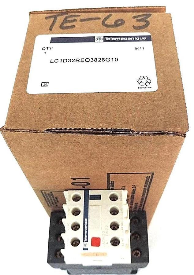 Used NIB TELEMECANIQUE LC1D32REQ3826G10 CONTACTOR 575VAC 32AMP IEC +OPTIONS