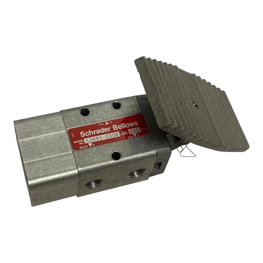 Schrader Bellows 536932000 Pneumatic Treadle Foot Valve 3/8" NPT New Surplus