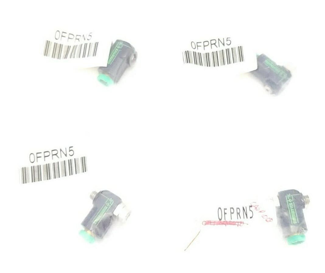 Used LOT OF 4 NEW ASCO NUMATICS 0FPRN5 FLOW CONTROL VALVE 10-32 W/5/32 PUSH-IN