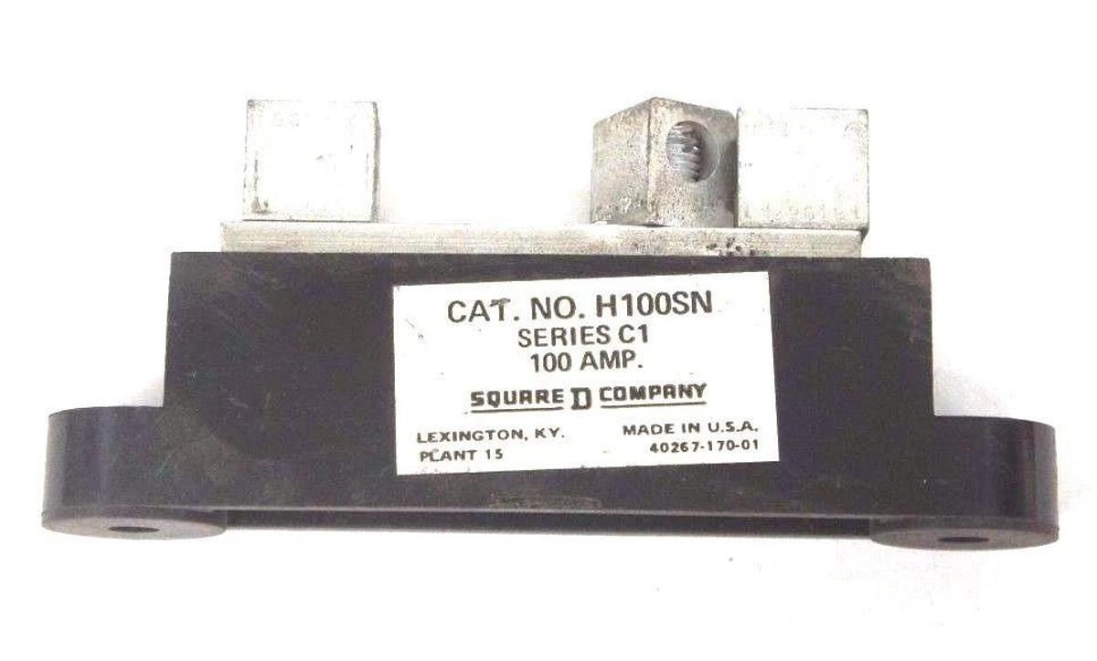 Used NIB SQUARE D H100SNC SER. D4 INSULATED GROUNDABLE NEUTRAL ASSEMBLY 48834