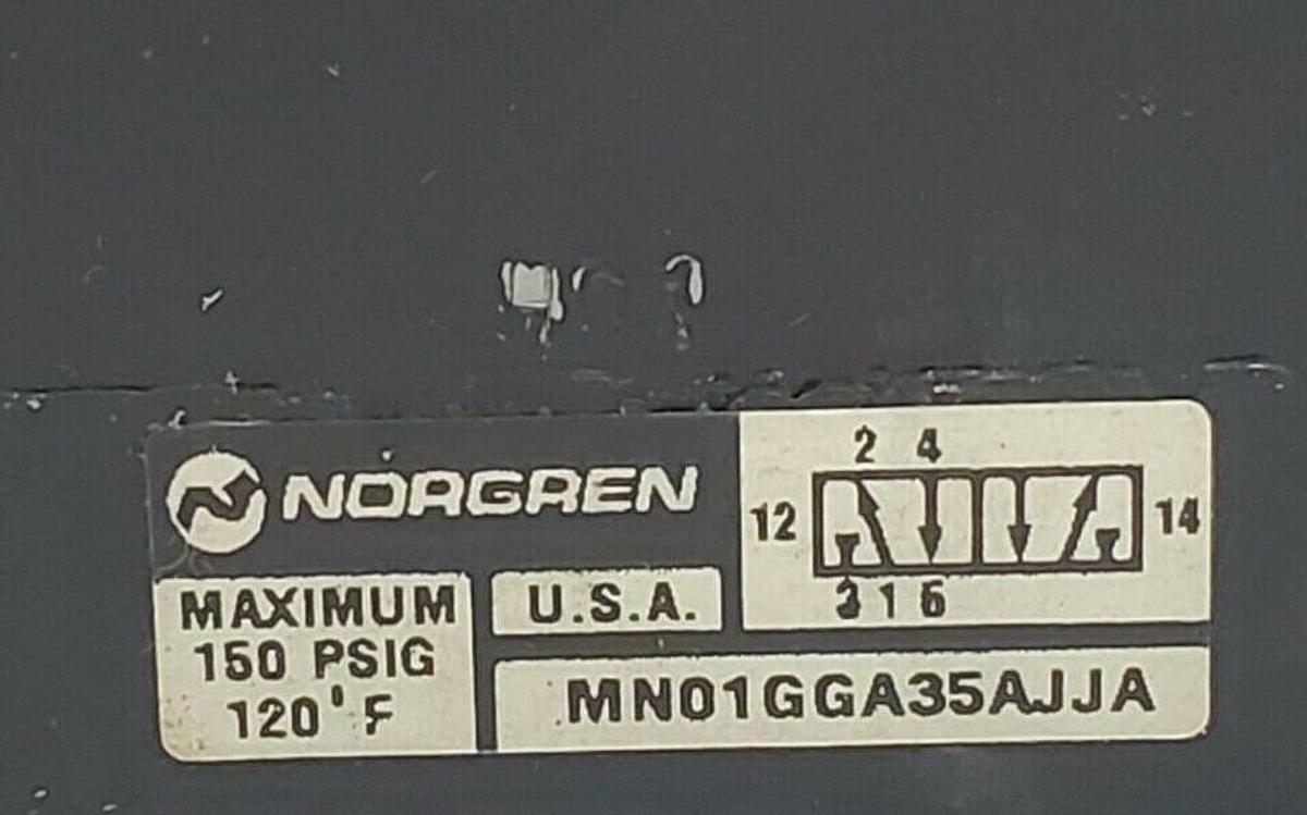 Used NORGREN MN01GGA35AJJA SOLENOID VALVE
