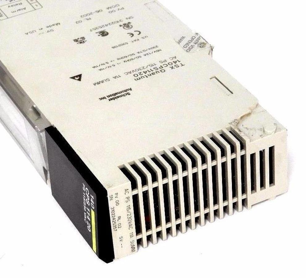 Used SCHNEIDER AUTOMATION 140CPS11420 TSX QUANTUM POWER SUPPLY MODULE