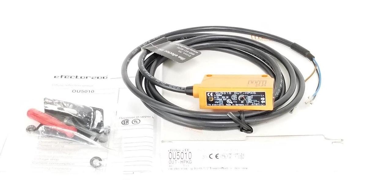 Used NIB IFM EFECTOR OU5010 DIFFUSE REFLECTION PHOTOELECTRIC SENSOR OUT-HPKG