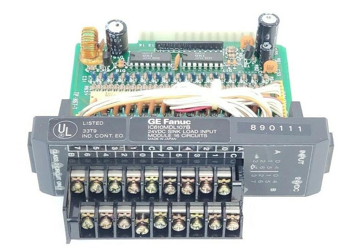 Used GE FANUC IC610MDL107B 24VDC SINK LOAD INPUT MODULE 16 CIRCUITS