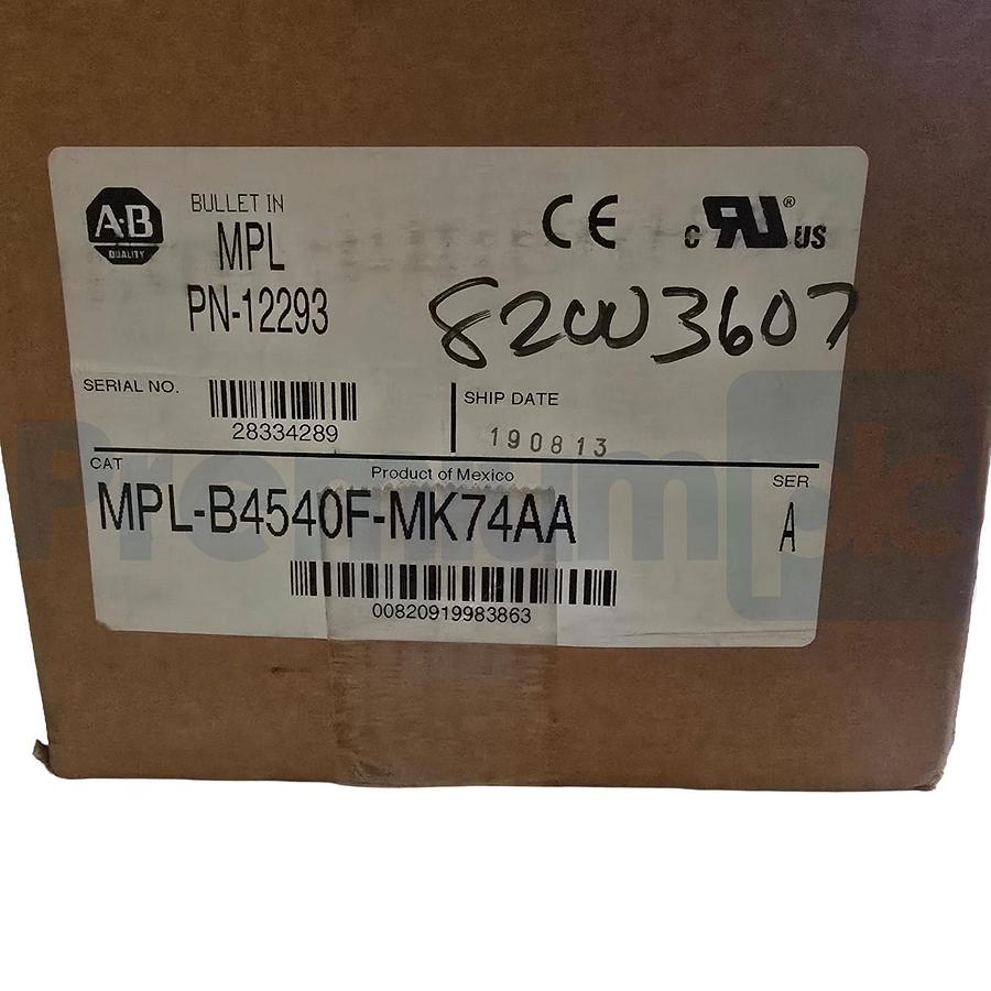 Allen-Bradley MPL-B4540F-MK74AA /A Kinetix MPL Servo Motor 460V w/Brake 24V NSMP