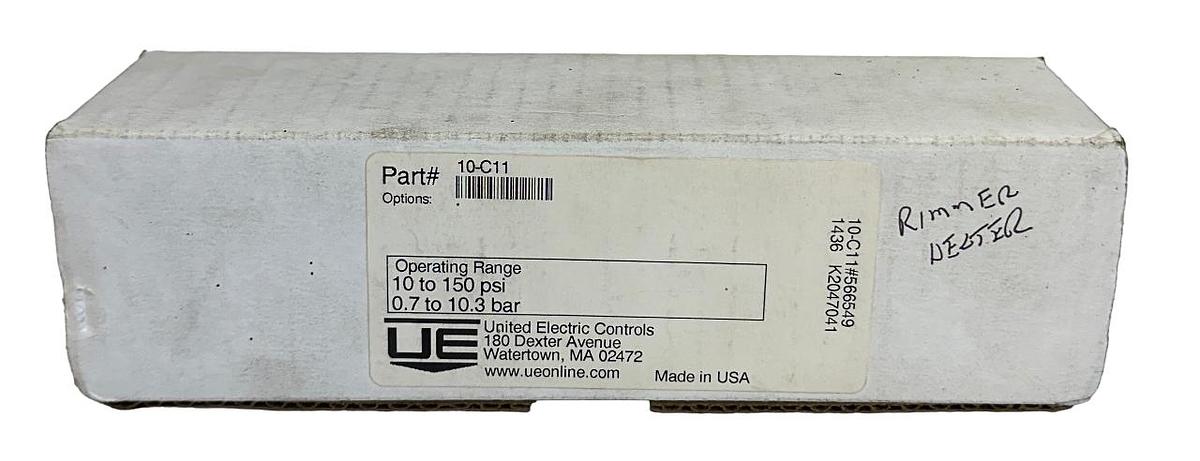 Used UNITED ELECTRIC 10-C11 / 10C11 CYLINDRICAL PRESSURE SWITCH 250VAC 5A NSMP