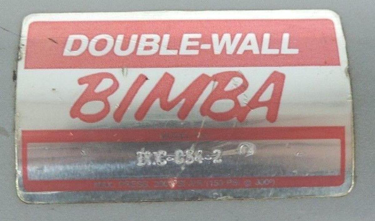 Used BIMBA DWC-834-2 PNEUMATIC CYLINDER 3/4" BORE 2" STROKE DWC8342