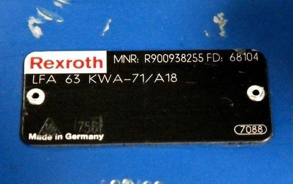 REXROTH LFA63KWA-71/A18 HYDRAULIC CARTRIDGE VALVE R900938255 NEW