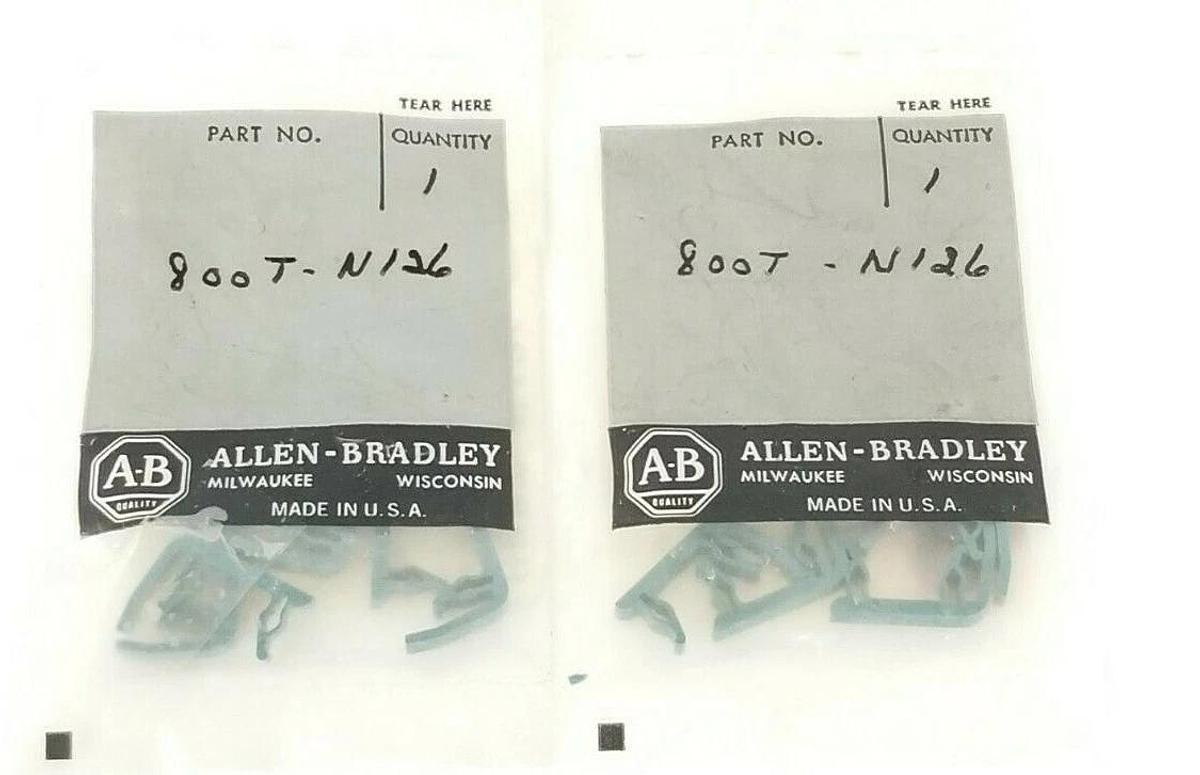 Used LOT OF 2 NEW ALLEN BRADLEY 800T-N126 KITS BLUE COLOR INSERT 800TN126