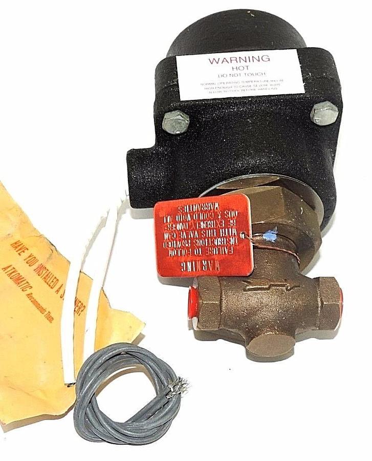 NEW ATKOMATIC VALVE CO. 15400-X PRESSURE VALVE 15400X SIZE: 1/4'' COIL NO. H1115