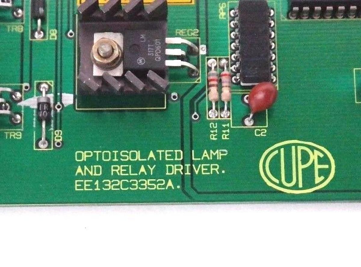 Refurbished REPAIRED CUPE CUPROC EE132C3352A OPTOISOLATED LAMP AND RELAY DRIVER BOARD
