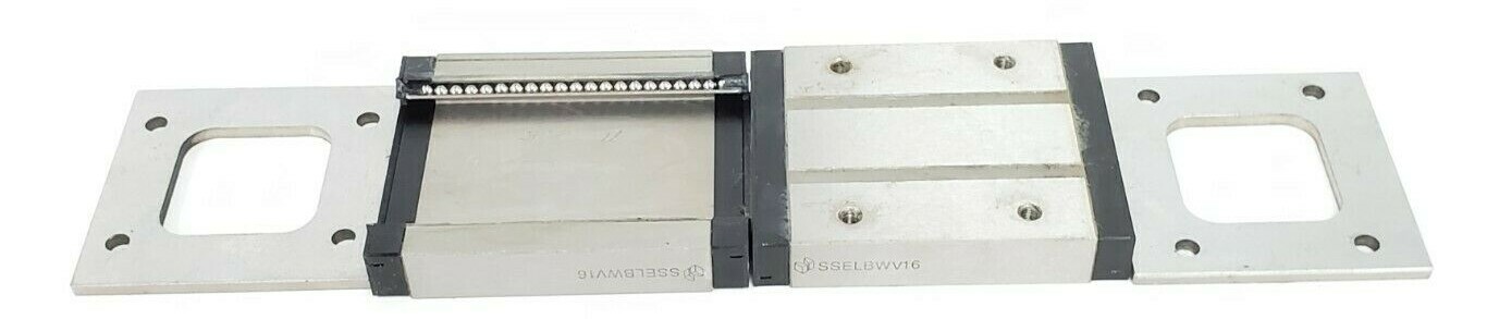 Used MISUMI SSELBWV16 GUIDE RAIL ASSEMBLY W/ MOUNT BRACKETS