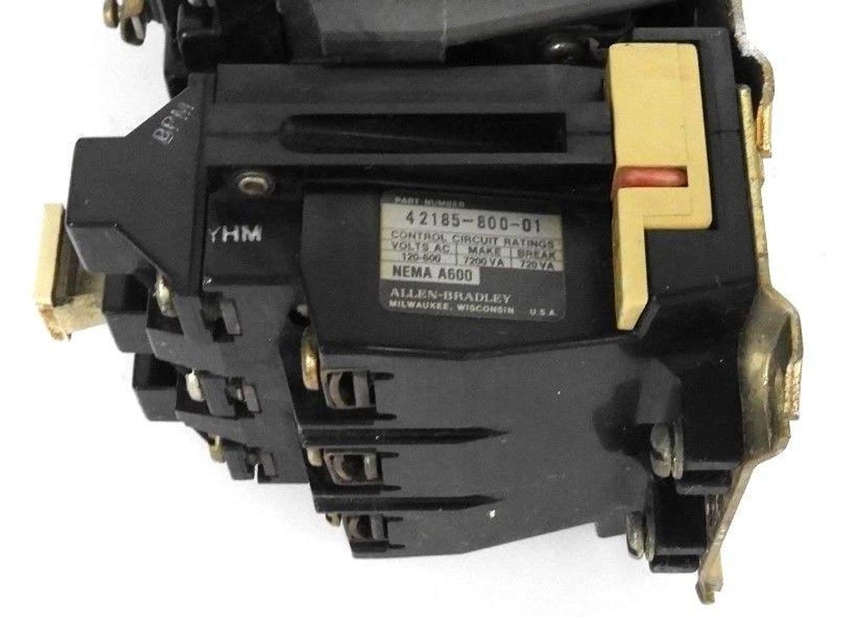Used ALLEN BRADLEY 509-AOD FULL VOLTAGE NON-REVERSING STARTER SER. B W/ 42185-800-01