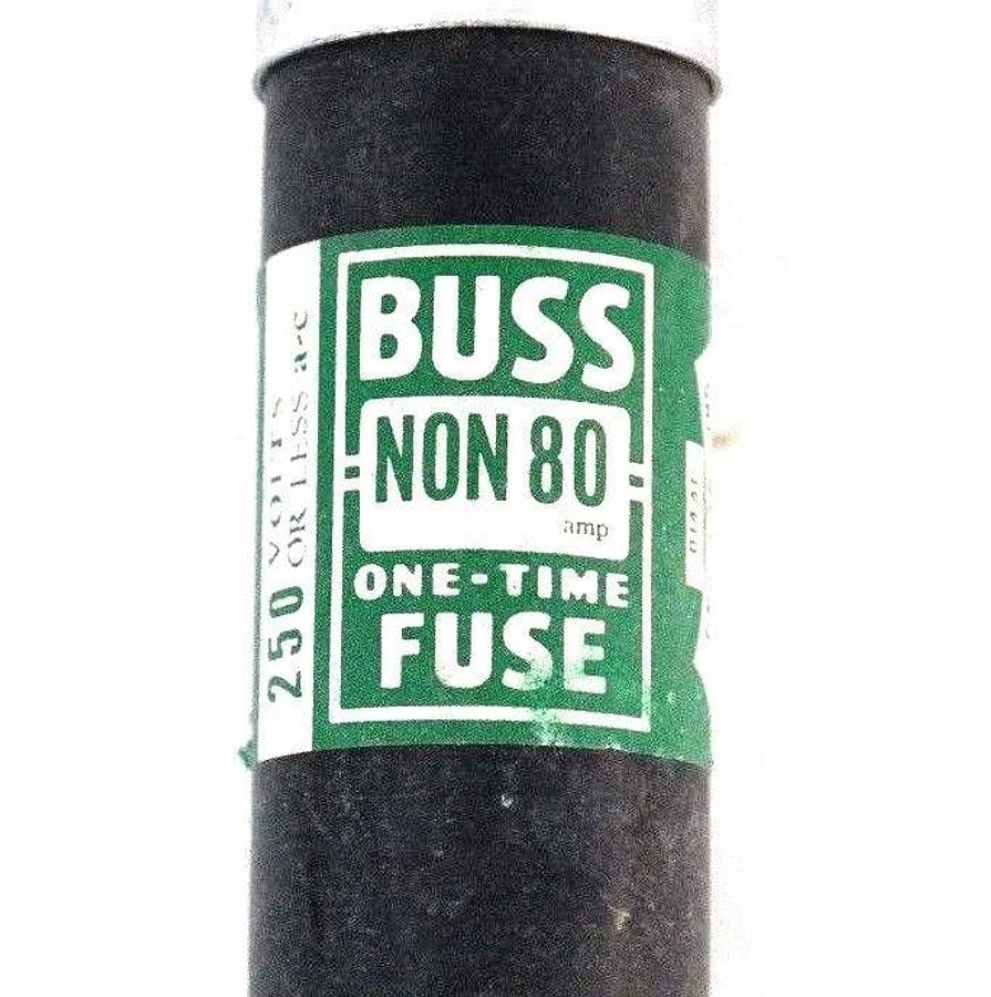 NEW BUSSMANN BUSS NON80 ONE TIME FUSE 250VOLTS NON-80