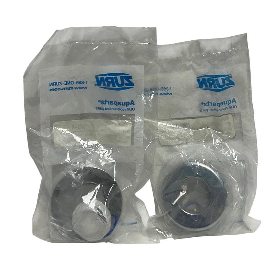 Used 2 ZURN P6003-H / F-5-AW Aquaparts 3/4'' SPUD ESCUTCHEON AND COUPLING A NSFS
