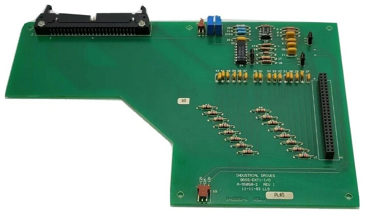 Used INDUSTRIAL DRIVES BDS5-EXT1-1/0 A-95058-2 REV. 1 CIRCUIT BOARD