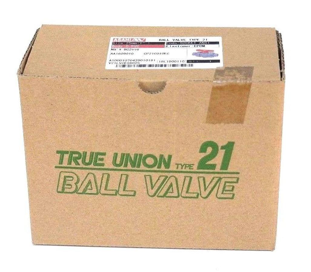 Used LOT OF 9 NIB ASAHI 1609010 BALL VALVE 1" C-PVC EPDM TYPE 21 1609-010