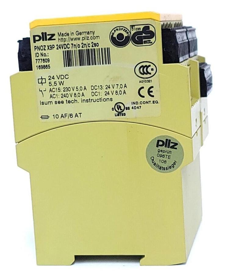 Used PILZ PNOZ X9P 24VDC 7n/o 2n/c 2so SAFETY RELAY 777609 PNOZX9P