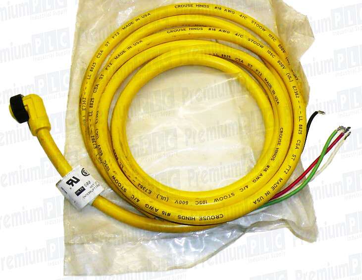 Used CROUSE HINDS 5000110-13 600V 10A #16AWG E7362 CABLE 500011013 NEW