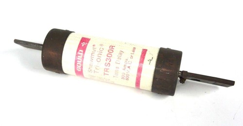 Used GOULD SHAWMUT TRIONIC TRS-300-R TIME DELAY CLASS RK5 FUSE 300AMPS 600VAC TRS300R