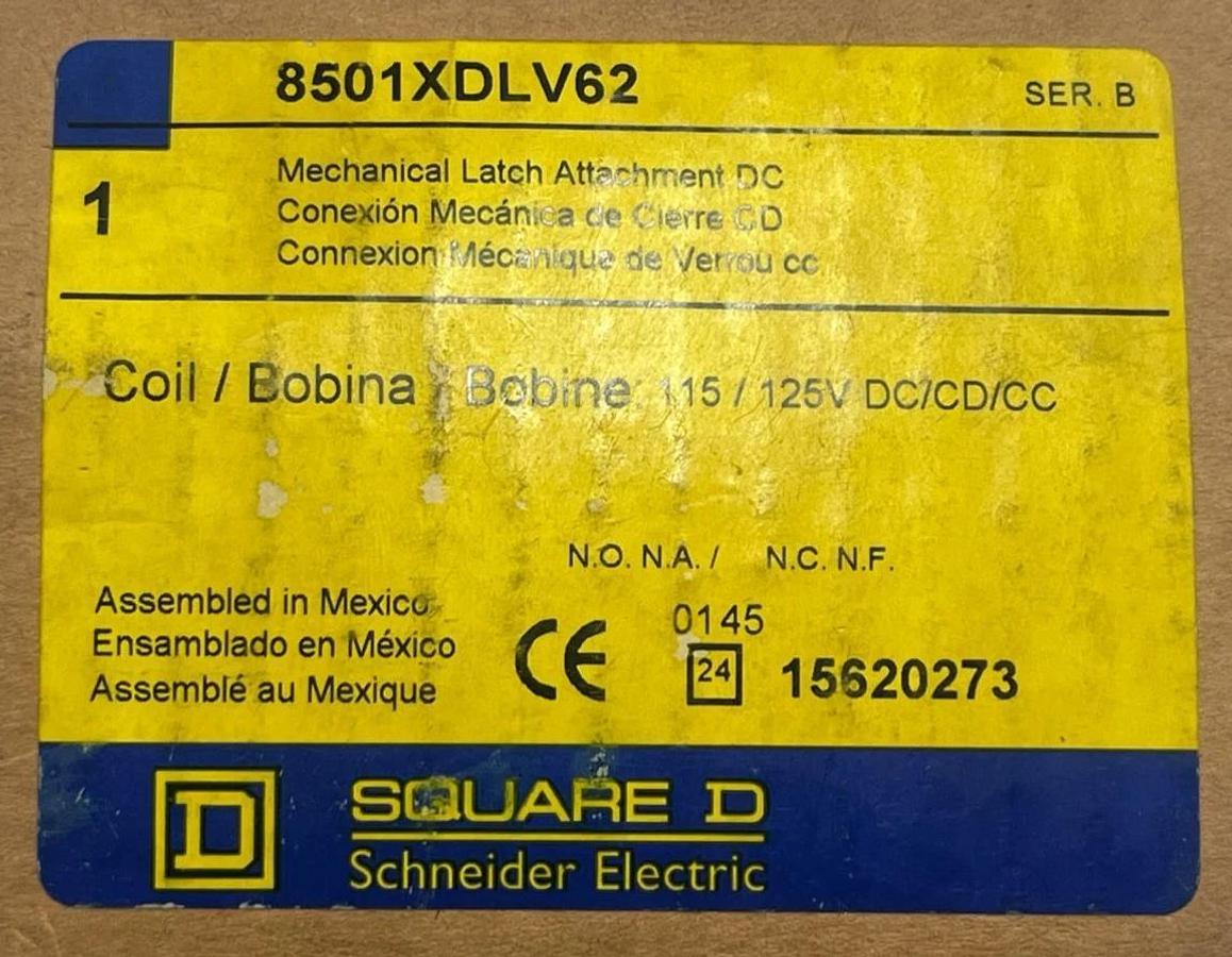 Square D 8501XDLV62 Mechanical Latch Attachment 115/125VDC Type X Series B - New
