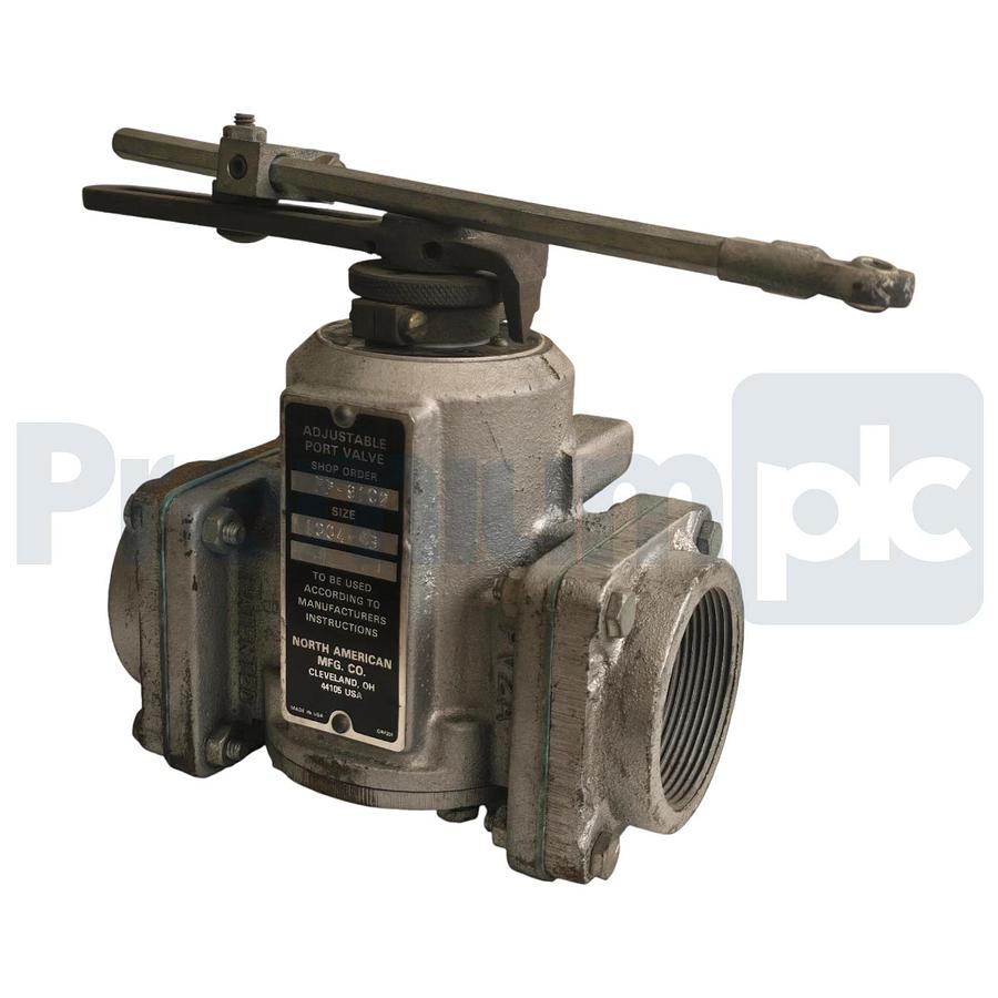 Used NORTH AMERICAN MFG. CO. FP-9102 ADJUSTABLE PORT VALVE SIZE: 1004-4B N1004PB PV2A