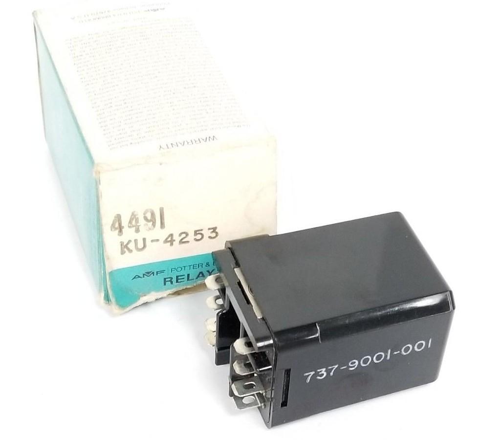 NIB POTTER & BRUMFIELD 737-9001-001 RELAY, 110VDC 8BLADE PLUG IN, KU-4253, 4491