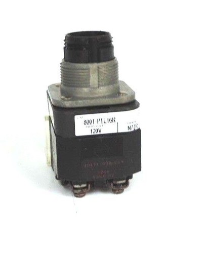 Used ALLEN BRADLEY 800T-PTL16R PUSH BUTTON SER. T 120V W/ 800T-XA1 SER. E 40171-002-0