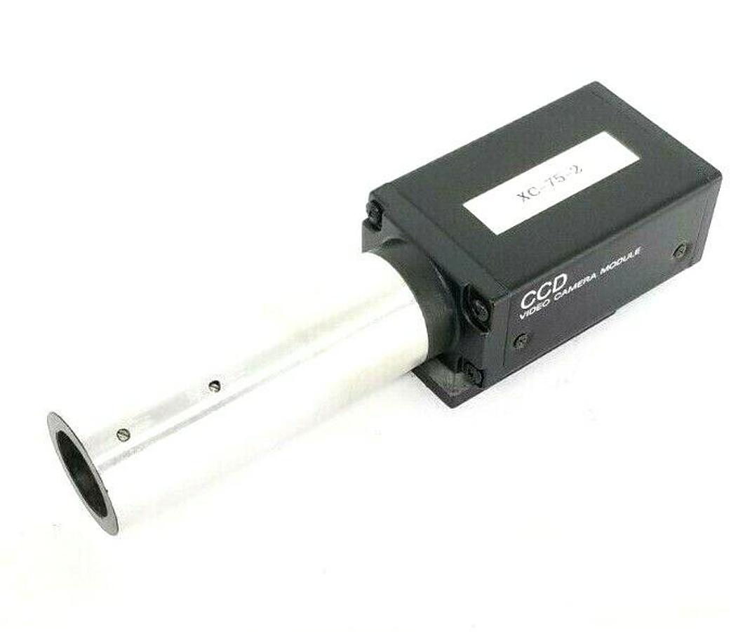 Used SONY XC-75-2 CCD CAMERA W/ 3'' IN. LENS & MOUNTING BRACKET 10.5-15VDC XC75-2