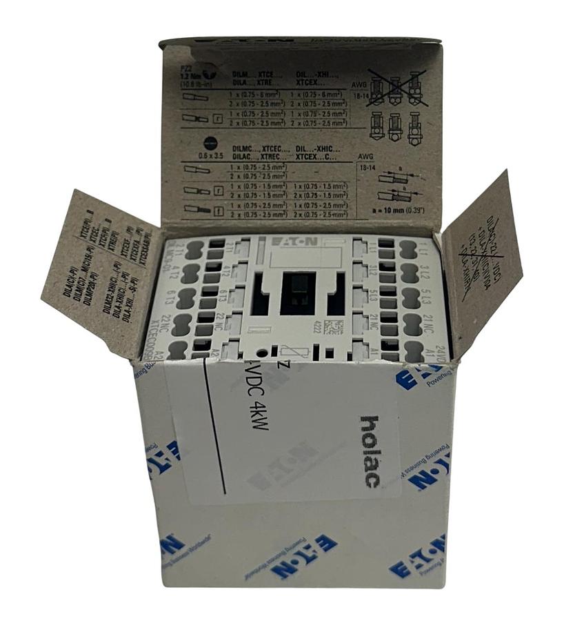 Used EATON DILMC9-01 / XTCEC009B01TD MOELLER SERIES CONTACTOR 24VDC MSAA277500 NSMP