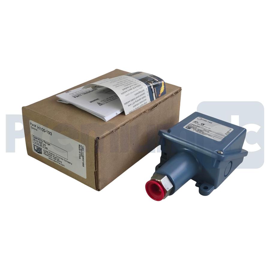 UE United Electric H100-193 Pressure Switch 20-500 psi 15A 480V NSMP
