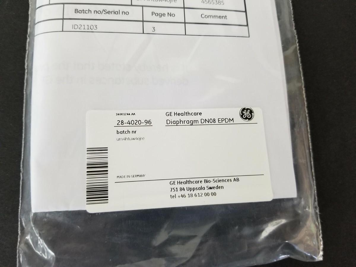 LOT OF 10 NEW GE HEALTHCARE 28-4020-96 VALVE DIAPHRAGMS DN08 EPDM 28402096