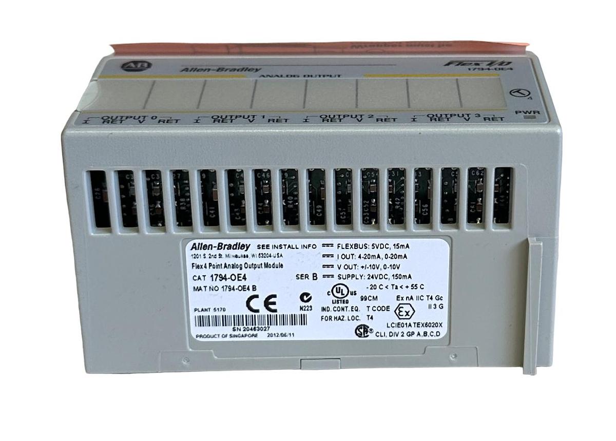 Used NEW ALLEN BRADLEY 1794-OE4 /B Flex I/O 4-PT ANALOG OUTPUT MODULE 1794OE4