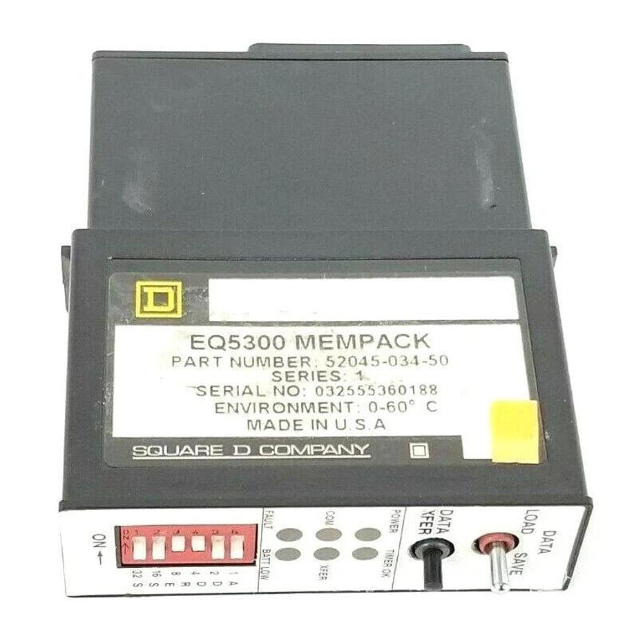 Used SQUARE D 52045-062-50 WELD CONTROL MODULE W/ EQ5300 52045-034-50 MEMPACK GM0200G