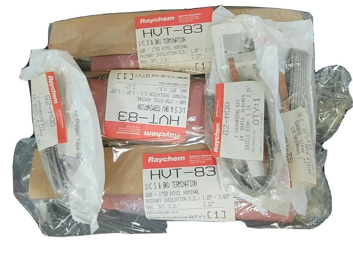 BOX OF 3 NEW RAYCHEM HVT-83 1/C 5 & 8KV TERMINATIONS 096298-000