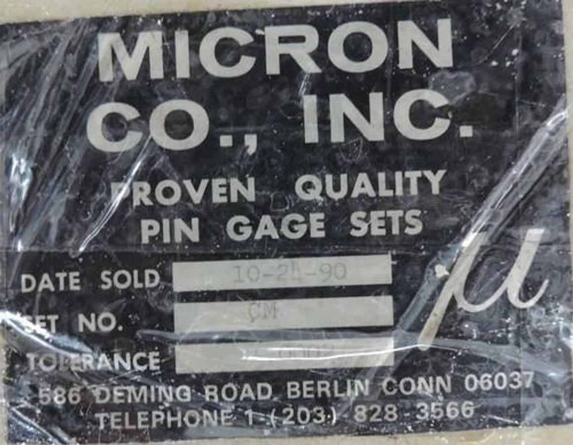 Used MICRON PIN GAGE SET 5.02-10.00 *INCOMPLETE* 5.02mm 10.00mm PLUS TYPE