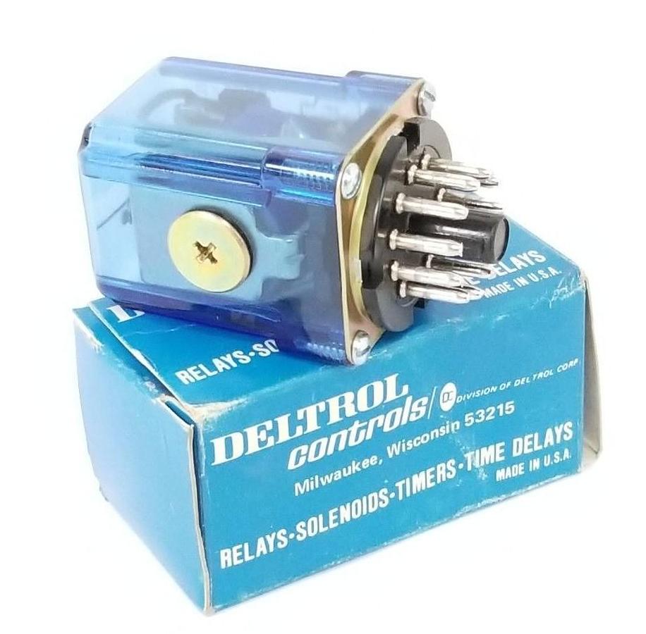 Used NIB DELTROL CONTROLS 60162-82 RELAY 6016282, 3PDT, 5A, COIL 5K OHMS