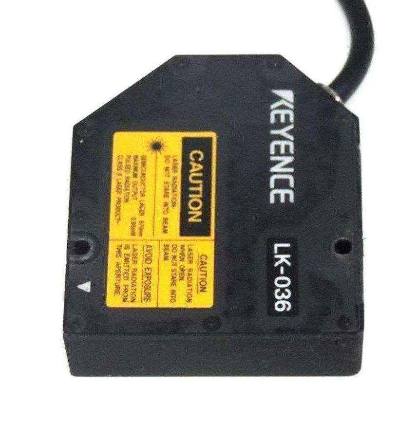 Used KEYENCE LK-036 LINEAR POSITION SENSOR HEAD 24VDC, 400MA, 10/50HZ, LK036