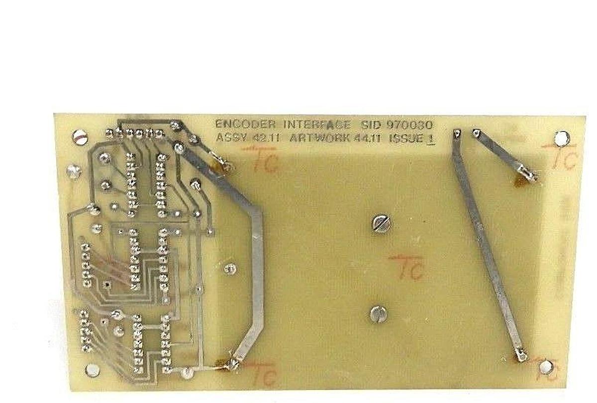 Used INK JET SID 970030 ENCODER INTERFACE ASSY 42.11 ARTWORK 44.11 ISSUE 1 W/ P11-100