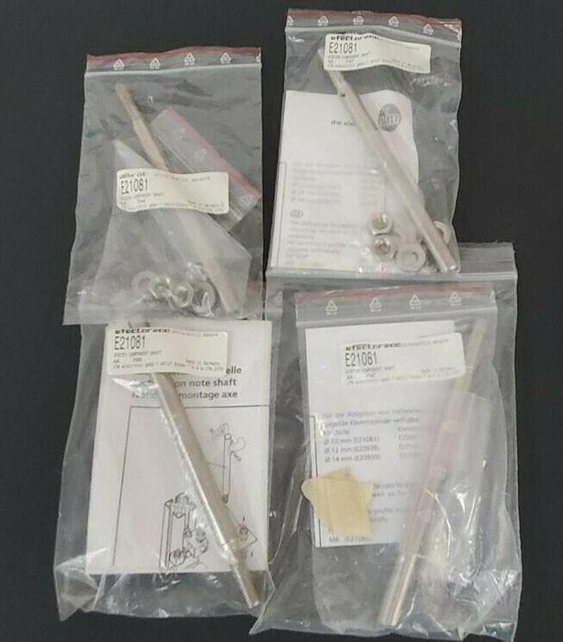 Used LOT OF 4 NEW EFECTOR E21081 SYSTEM COMPONENT SHAFT MOUNTING RODS