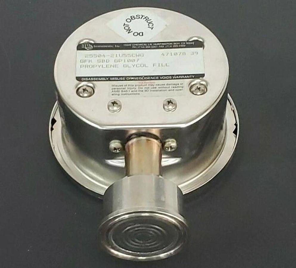 Used 3D INSTRUMENTS 25504-21U55CWG PRESSURE GAUGE, GFK SBD GP1007, 471078 39, 0-15PSI