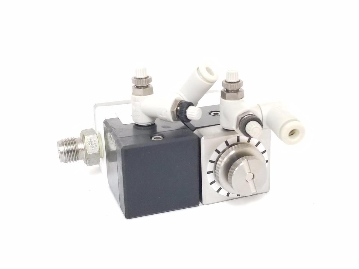 Used KOGANEI F-SAV100-2W AIR PILOTED VALVE W/ SUCKBACK FSAV1002W