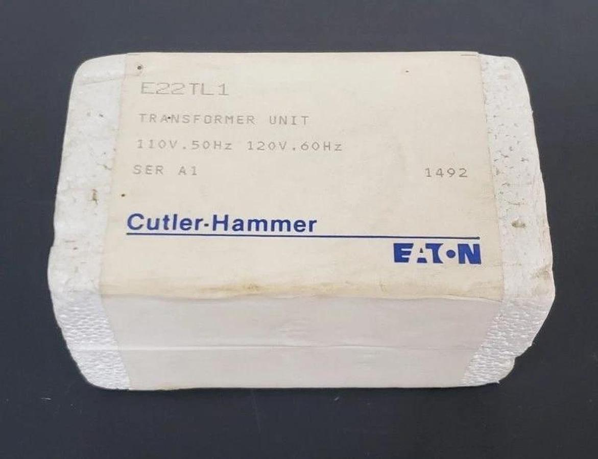 Used NEW EATON CUTLER-HAMMER E22TL1 TRANSFORMER UNIT SER. A1, 110V 50HZ, 120V 60HZ